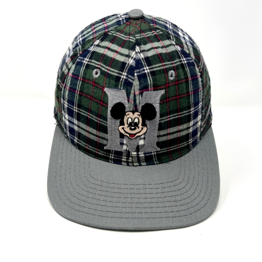 Vintage Mickey Mouse Plaid Snapback Hat Goofy's Hat Co. Made in USA